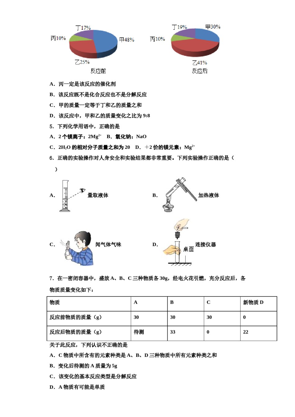 2023-2024学年河北省廊坊市文安县化学九上期中联考模拟试题含解析.doc_第2页