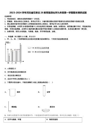2023-2024学年河北省石家庄28教育集团化学九年级第一学期期末调研试题含解析.doc