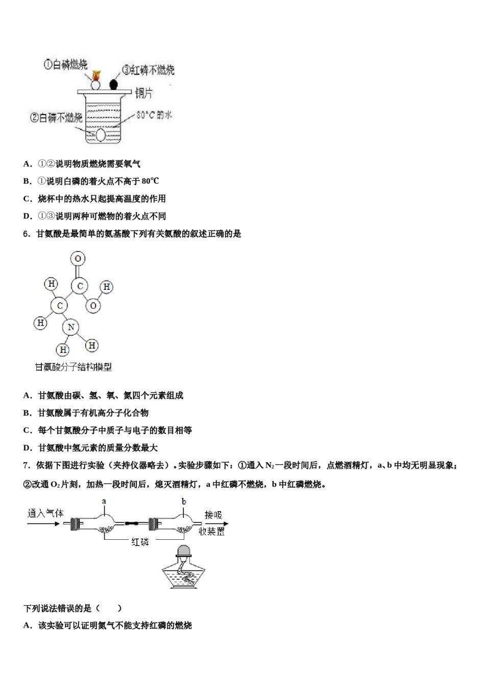 2023-2024学年河北省石家庄市同文中学化学九上期末综合测试试题含解析.doc_第2页