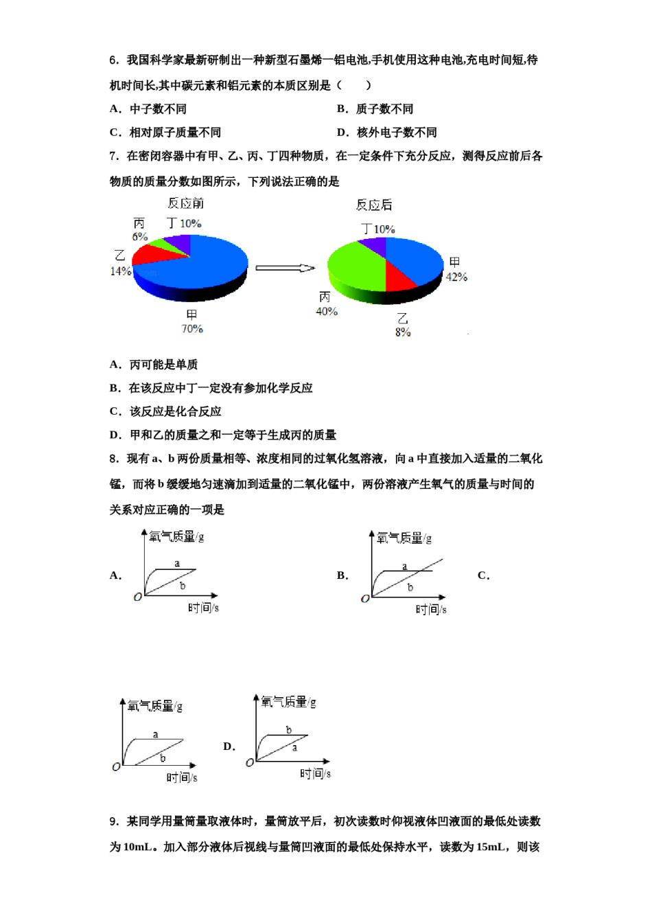 2023-2024学年河北省石家庄市第二十七中学九年级化学第一学期期中达标检测模拟试题含解析.doc_第2页