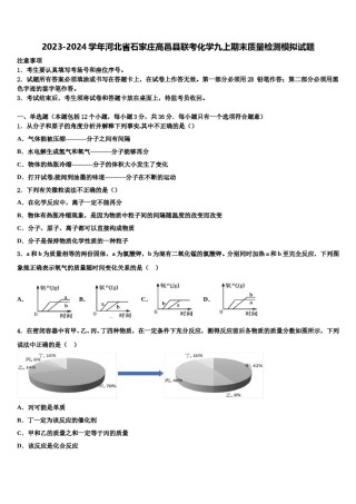 2023-2024学年河北省石家庄高邑县联考化学九上期末质量检测模拟试题含解析.doc