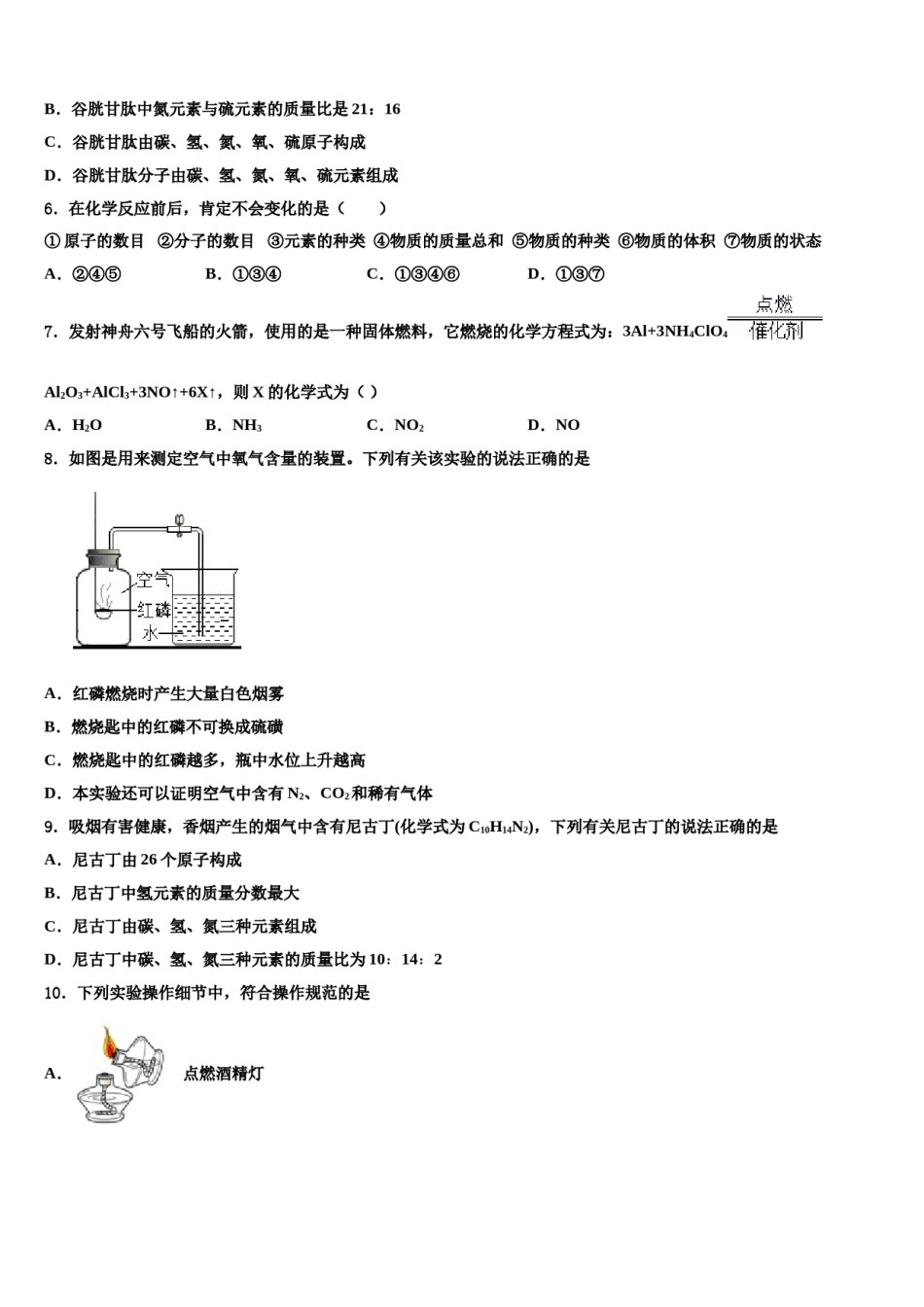 2023-2024学年河北省邯郸市临漳县化学九上期末达标检测模拟试题含解析.doc_第2页