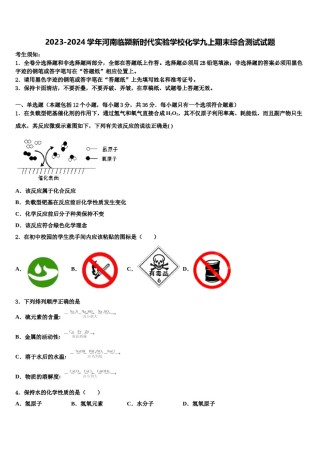 2023-2024学年河南临颍新时代实验学校化学九上期末综合测试试题含解析.doc