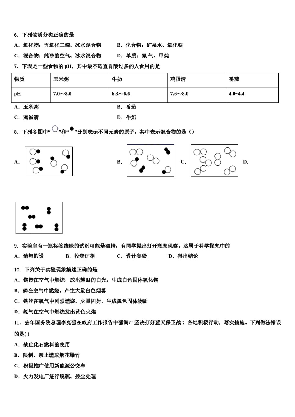 2023-2024学年河南省叶县九年级化学第一学期期末复习检测试题含解析.doc_第2页