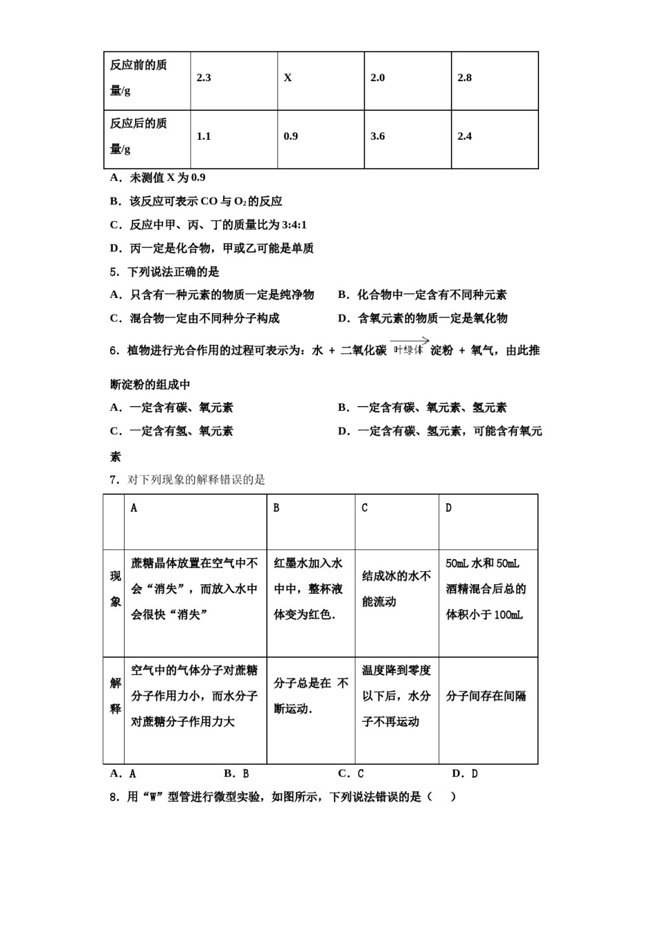 2023-2024学年河南省商丘梁园区六校联考九年级化学第一学期期中检测模拟试题含解析.doc_第2页