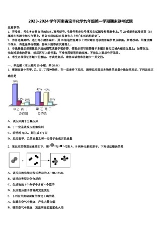 2023-2024学年河南省宝丰化学九年级第一学期期末联考试题含解析.doc
