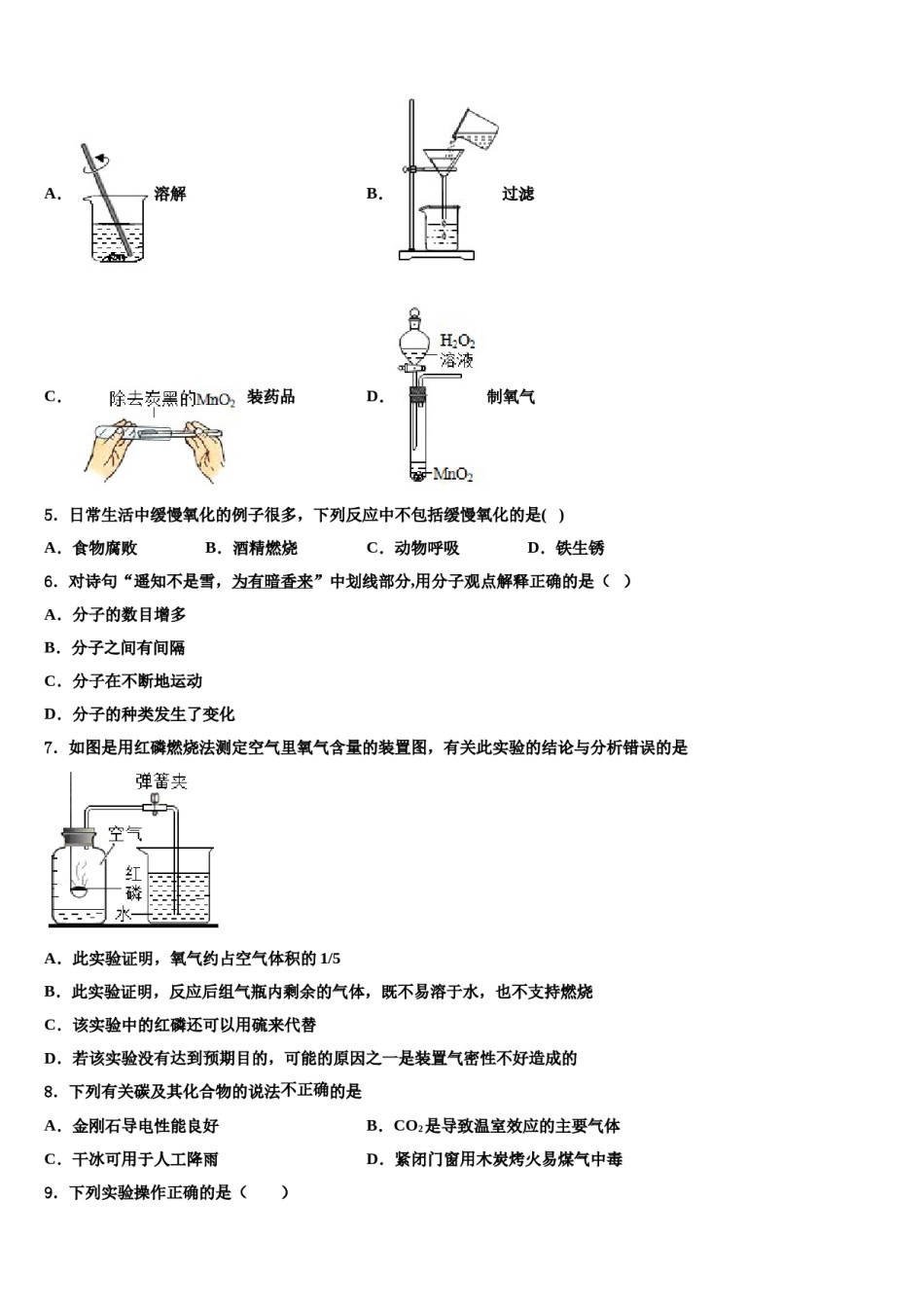 2023-2024学年河南省宝丰市九年级化学第一学期期末复习检测模拟试题含解析.doc_第2页
