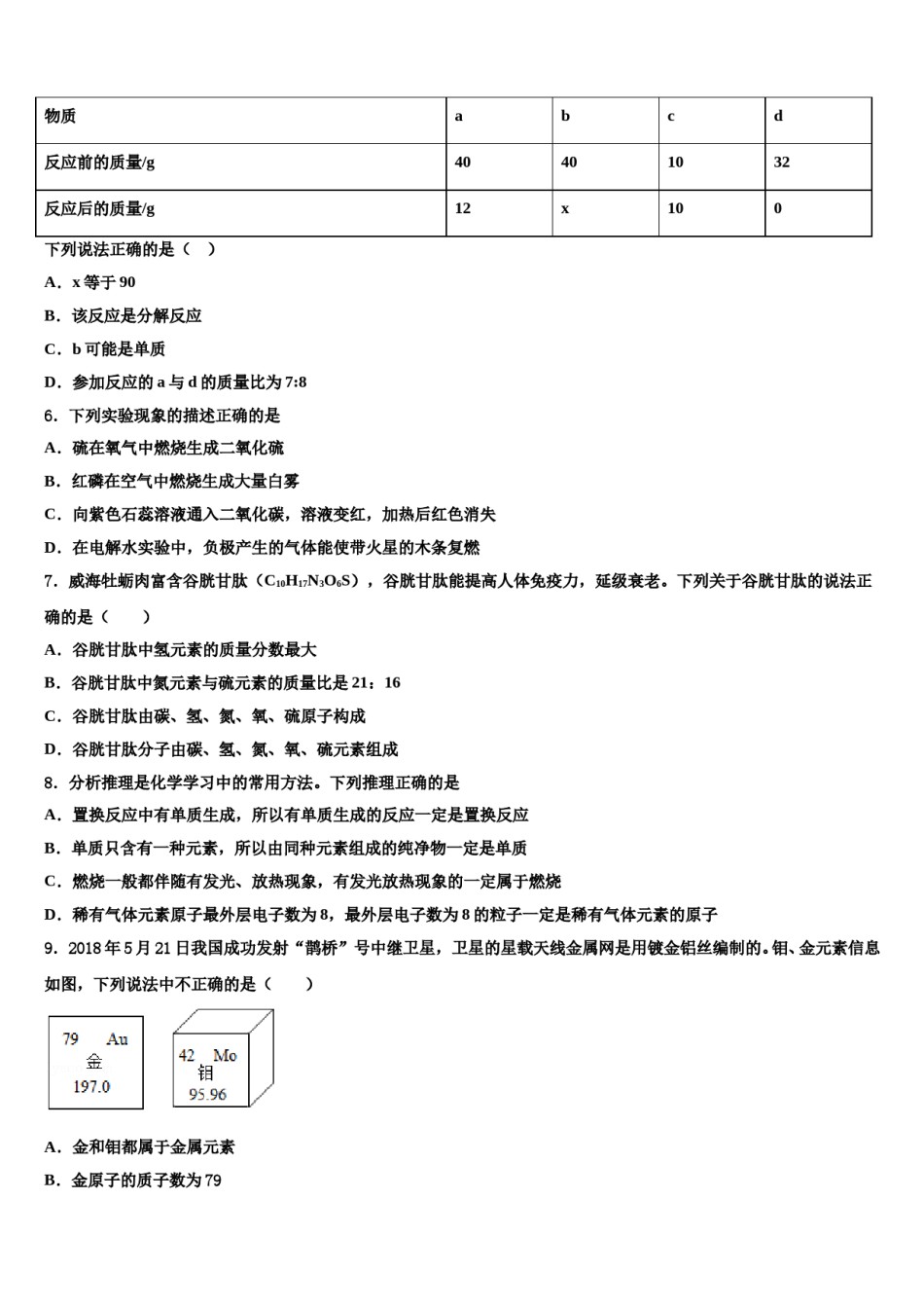 2023-2024学年河南省洛阳市偃师市九年级化学第一学期期末学业水平测试试题含解析.doc_第2页