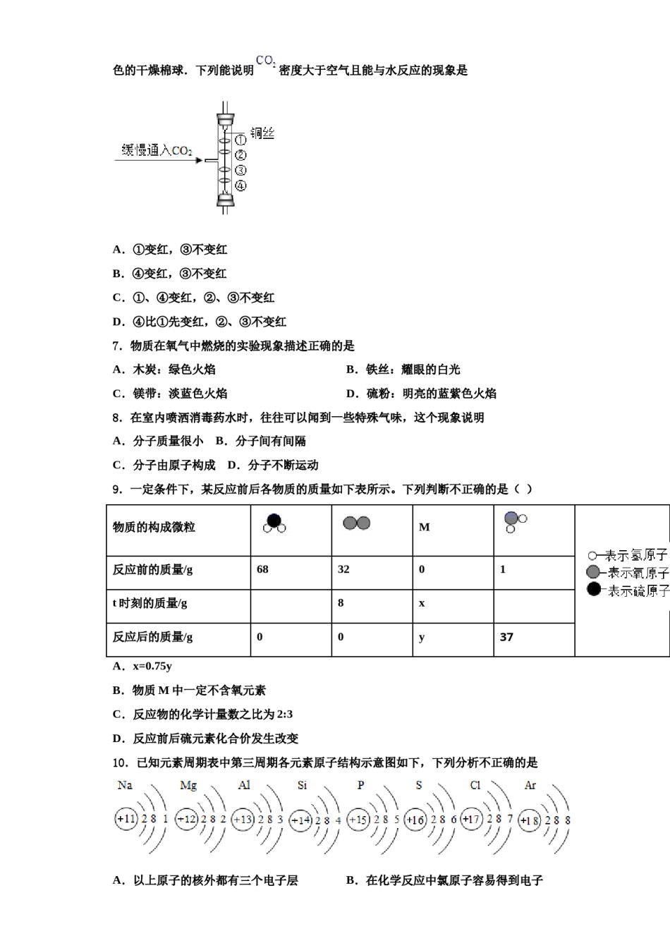 2023-2024学年河南省漯河召陵区七校联考化学九上期中质量检测试题含解析.doc_第3页