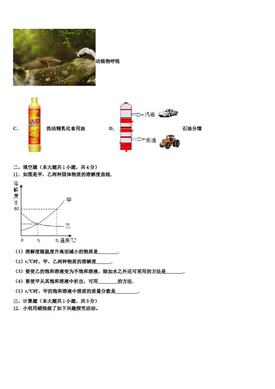 2023-2024学年河南省郑州市郑东新区美秀初级中学九年级化学第一学期期末综合测试试题含解析.doc_第3页