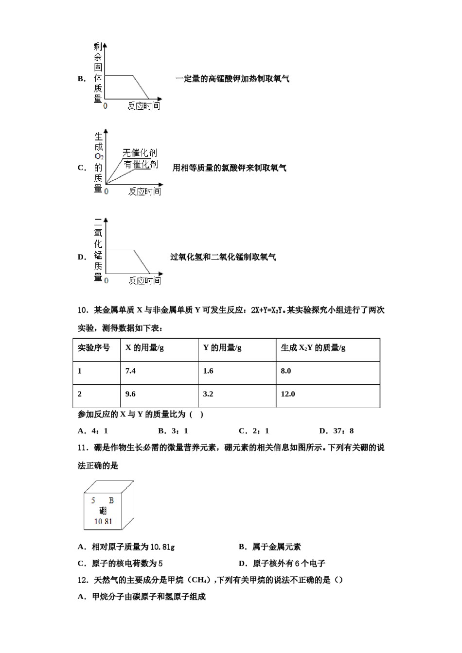 2023-2024学年河南省郑州师院附属外语中学化学九上期中复习检测模拟试题含解析.doc_第3页