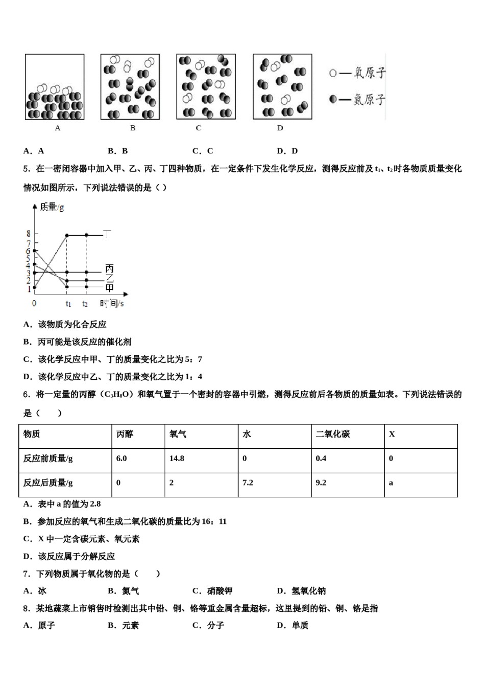 2023-2024学年河南省驻马店市西平五中学化学九年级第一学期期末调研试题含解析.doc_第2页