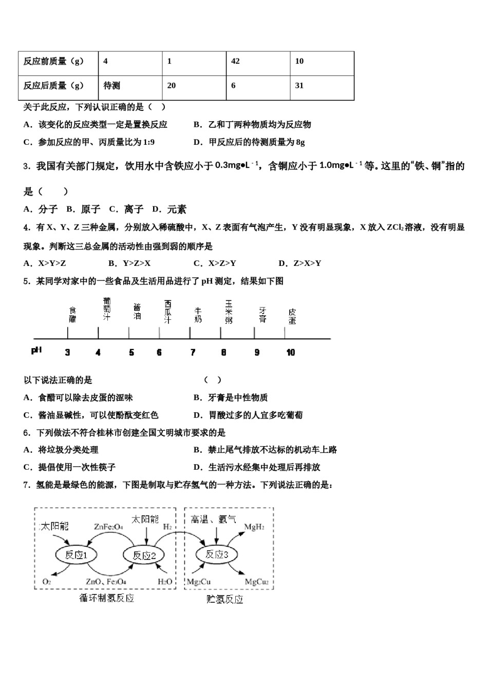 2023-2024学年河南省驻马店市驿城区化学九年级第一学期期末质量检测模拟试题含解析.doc_第2页