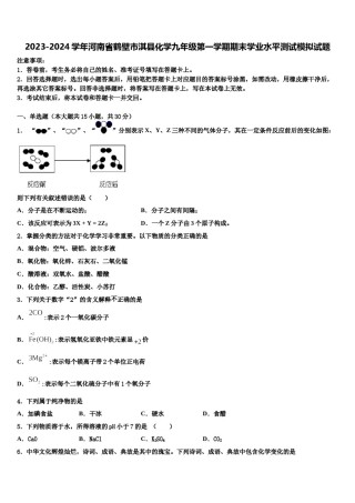 2023-2024学年河南省鹤壁市淇县化学九年级第一学期期末学业水平测试模拟试题含解析.doc