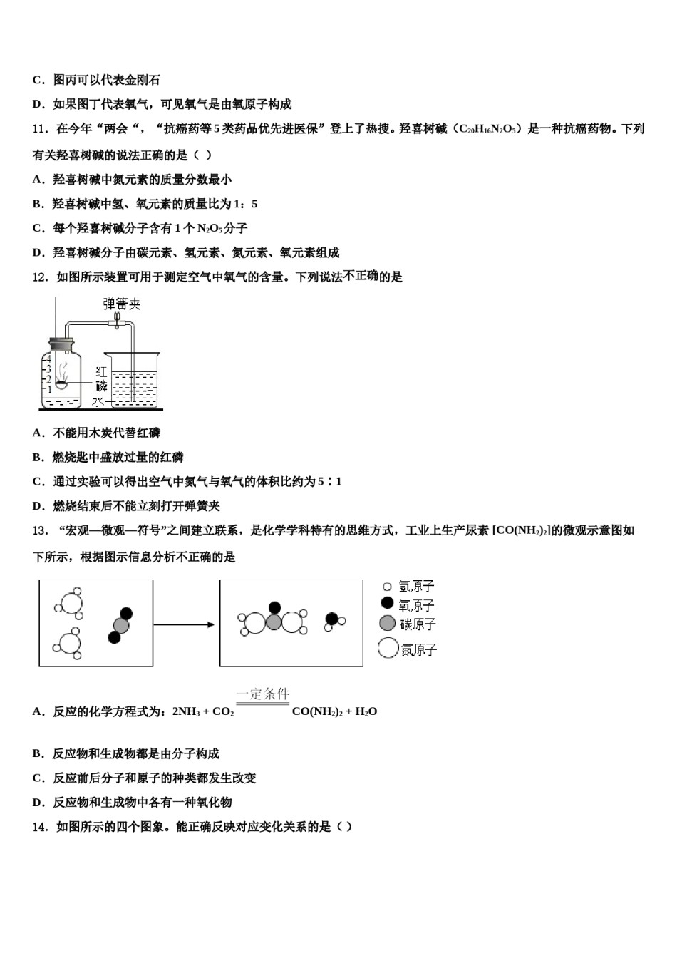2023-2024学年泰州市智堡实验学校化学九年级第一学期期末综合测试模拟试题含解析.doc_第3页