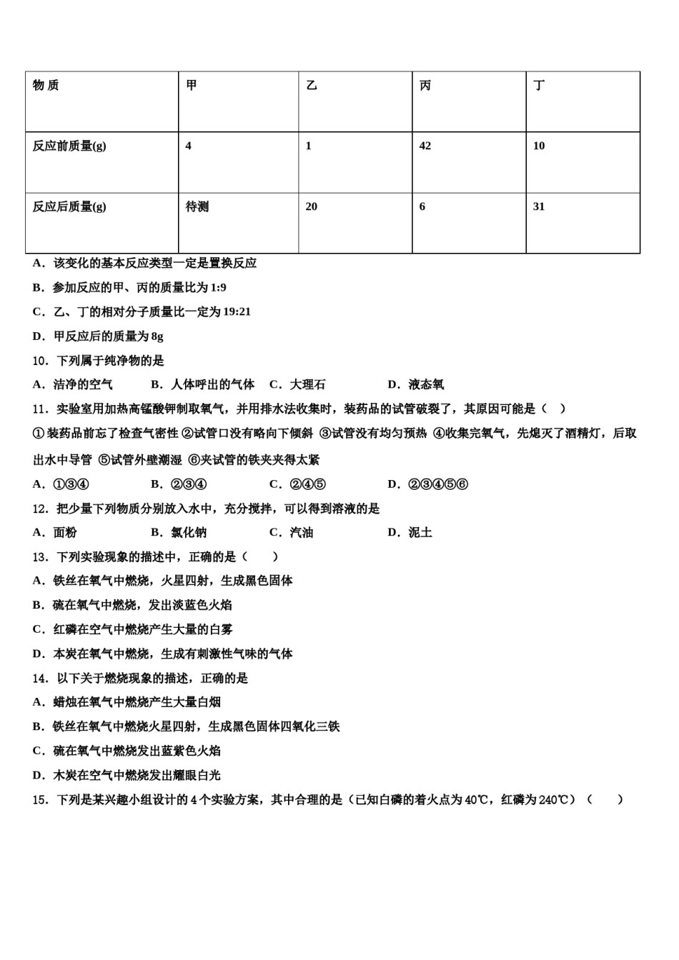 2023-2024学年浙江杭州西湖区化学九年级第一学期期末学业质量监测试题含解析.doc_第3页