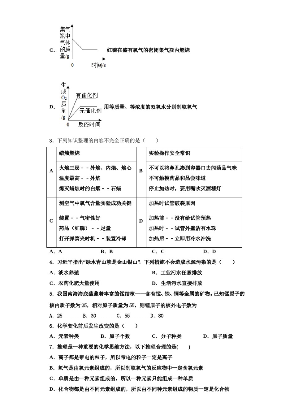 2023-2024学年浙江省嘉兴市海宁市许巷化学九年级第一学期期中监测模拟试题含解析.doc_第2页