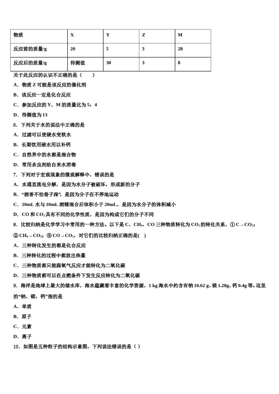 2023-2024学年浙江省杭州市富阳区城区化学九年级第一学期期末考试试题含解析.doc_第2页