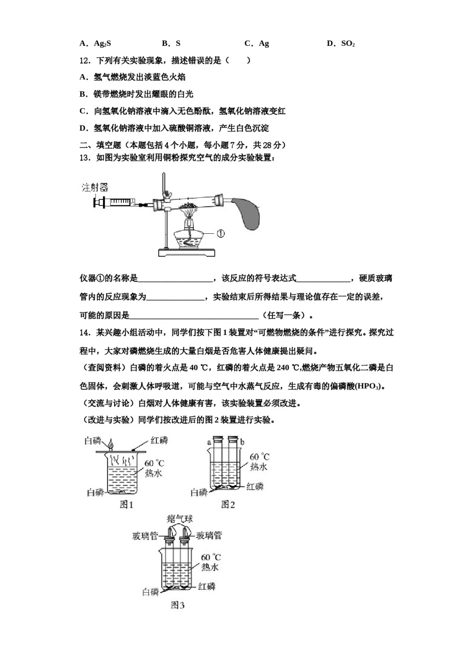 2023-2024学年浙江省温州市苍南县化学九年级第一学期期中质量检测模拟试题含解析.doc_第3页