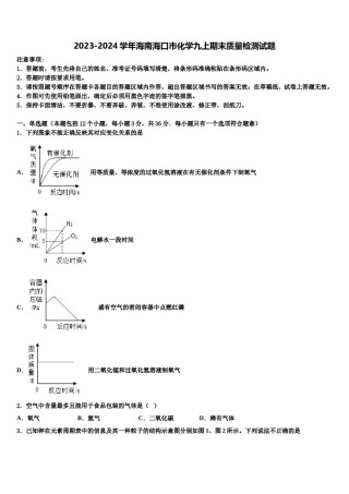 2023-2024学年海南海口市化学九上期末质量检测试题含解析.doc