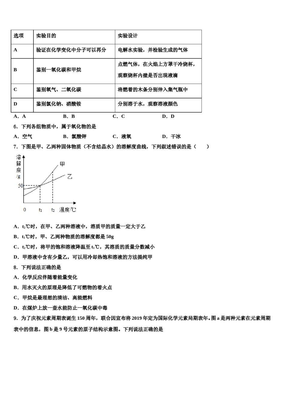 2023-2024学年海南省临高县临高中学化学九年级第一学期期末检测试题含解析.doc_第2页