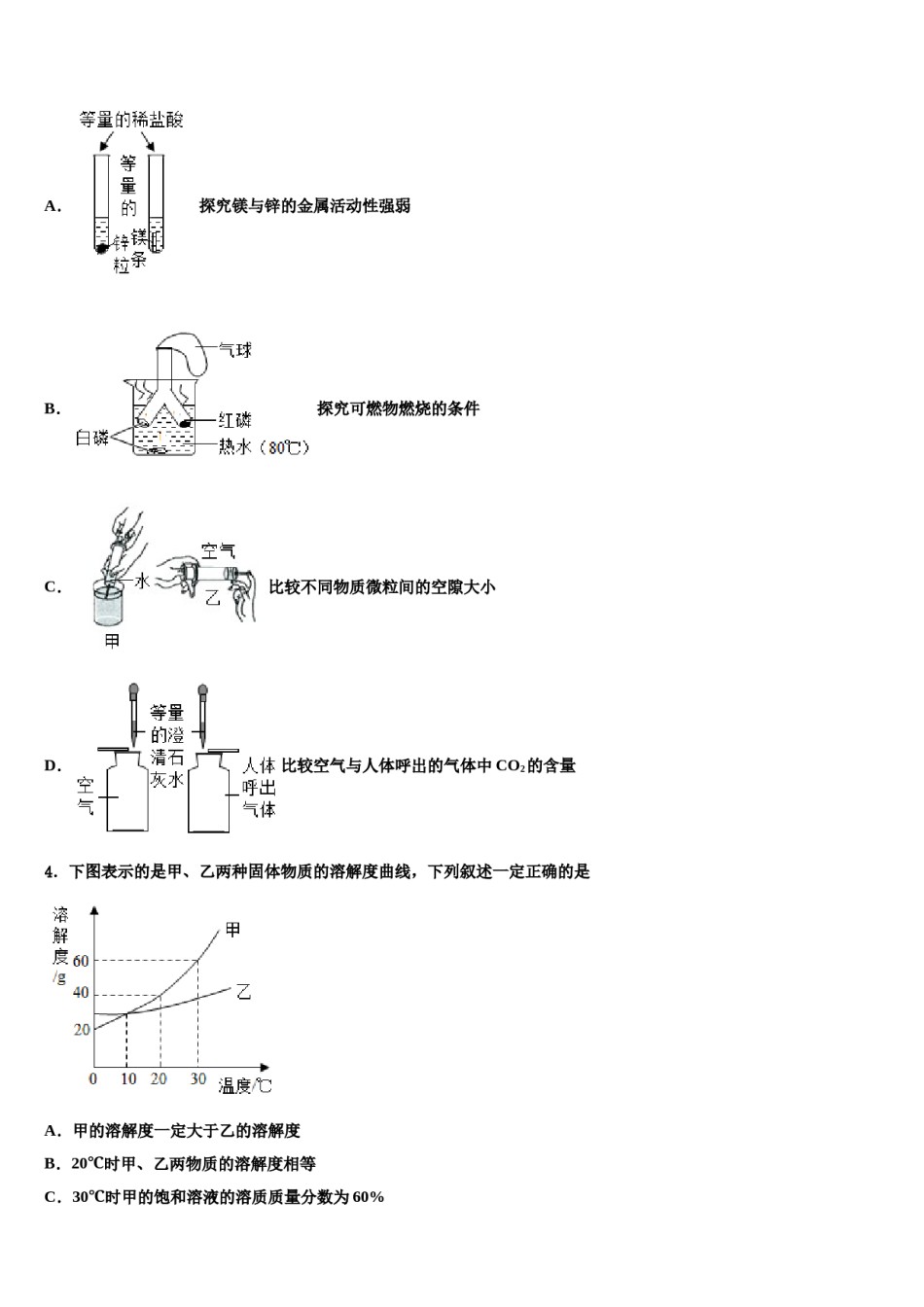 2023-2024学年海南省洋浦中学九年级化学第一学期期末调研试题含解析.doc_第2页