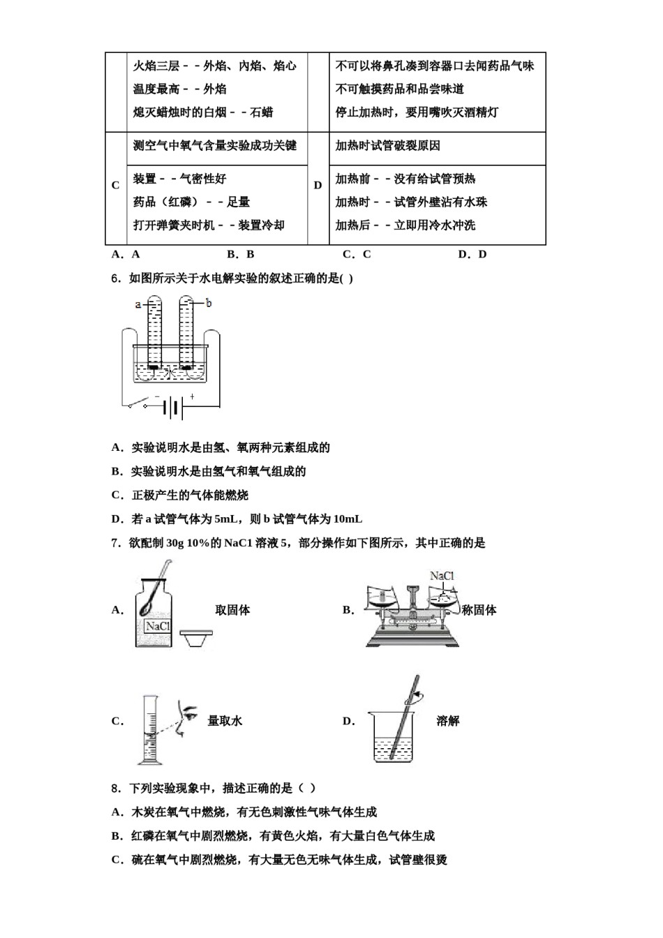 2023-2024学年海南省琼中县联考化学九上期中调研试题含解析.doc_第2页