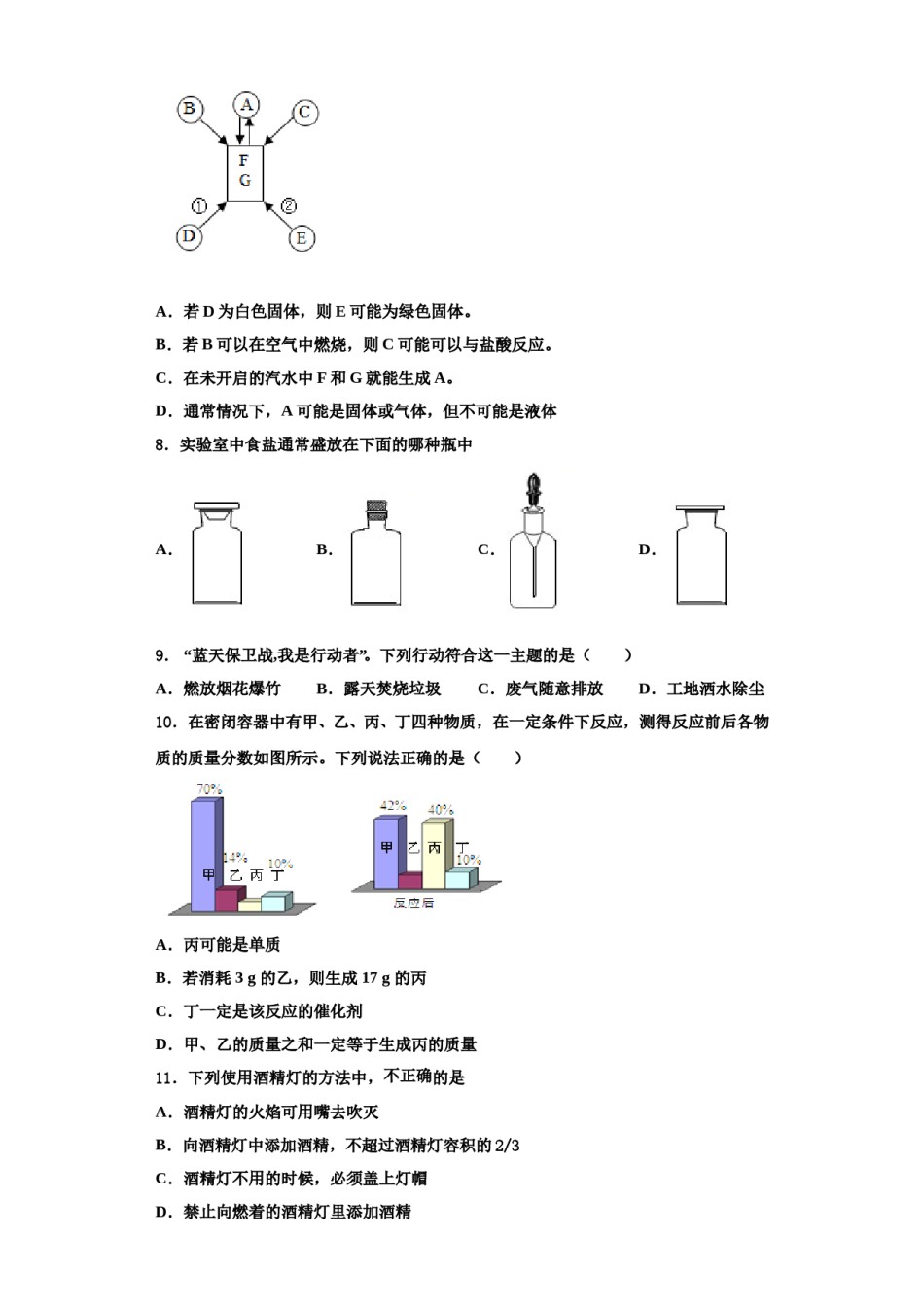 2023-2024学年湖北省云梦县九年级化学第一学期期中调研试题含解析.doc_第2页