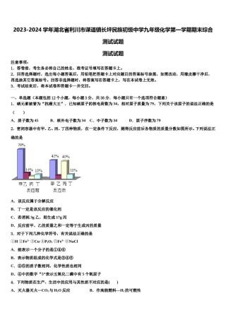 2023-2024学年湖北省利川市谋道镇长坪民族初级中学九年级化学第一学期期末综合测试试题含解析.doc