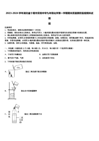 2023-2024学年湖北省十堰市实验中学九年级化学第一学期期末质量跟踪监视模拟试题含解析.doc