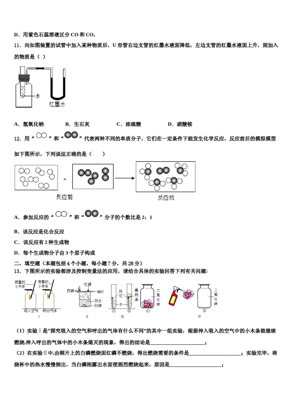 2023-2024学年湖北省孝感市化学九年级第一学期期末复习检测模拟试题含解析.doc_第3页