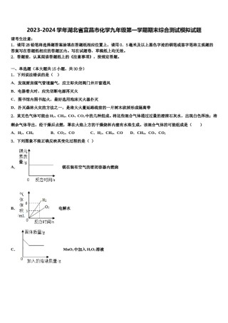 2023-2024学年湖北省宜昌市化学九年级第一学期期末综合测试模拟试题含解析.doc