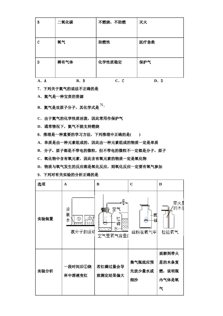 2023-2024学年湖北省武汉市两学校化学九年级第一学期期中监测试题含解析.doc_第2页