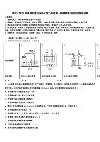 2023-2024学年湖北省竹溪县化学九年级第一学期期末综合测试模拟试题含解析.doc