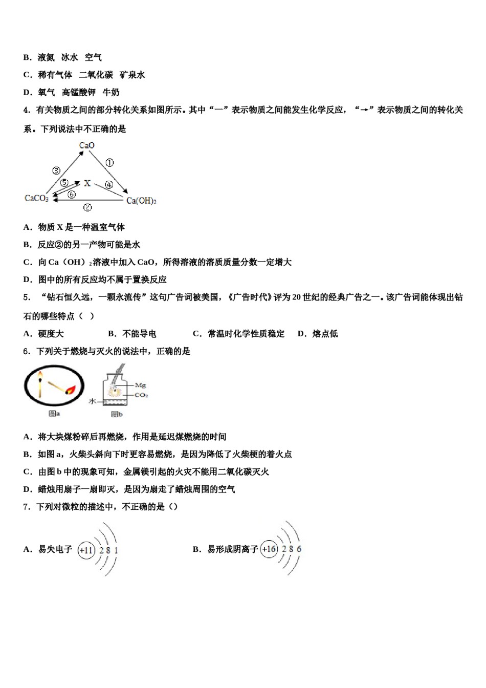 2023-2024学年湖北省随州市广水市广才中学化学九年级第一学期期末考试模拟试题含解析.doc_第2页
