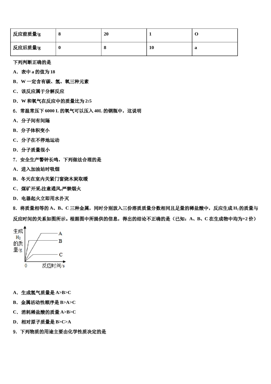 2023-2024学年湖北省随州市随县九年级化学第一学期期末复习检测模拟试题含解析.doc_第2页