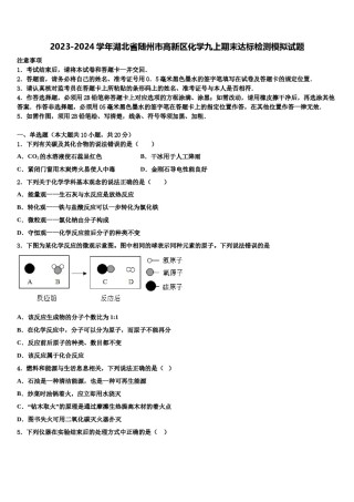2023-2024学年湖北省随州市高新区化学九上期末达标检测模拟试题含解析.doc