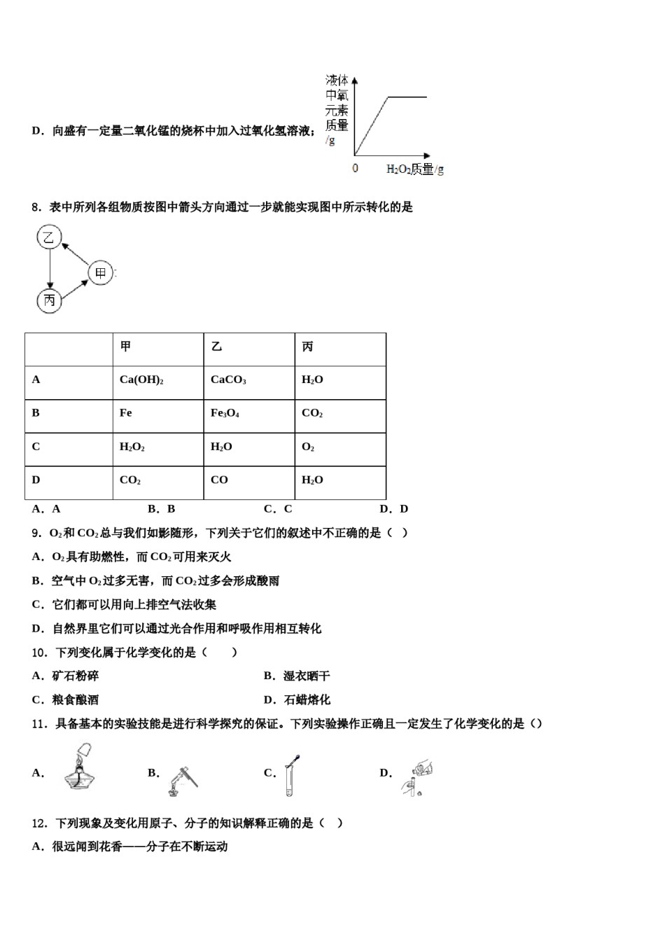 2023-2024学年湖北省随州随县联考九年级化学第一学期期末学业水平测试模拟试题含解析.doc_第3页