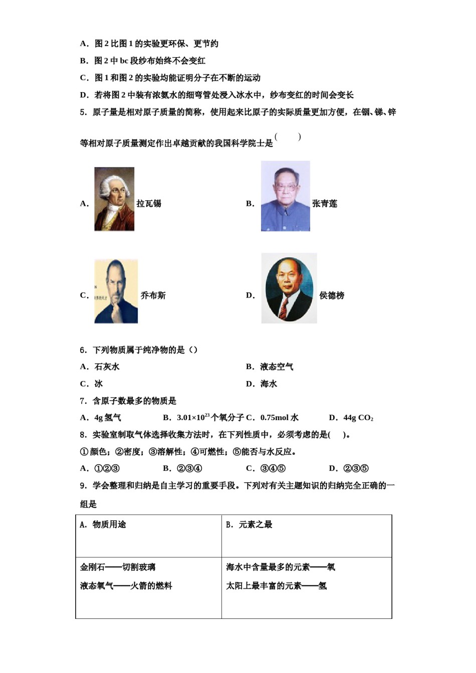 2023-2024学年湖南师大附中高新实验中学化学九上期中达标检测模拟试题含解析.doc_第2页