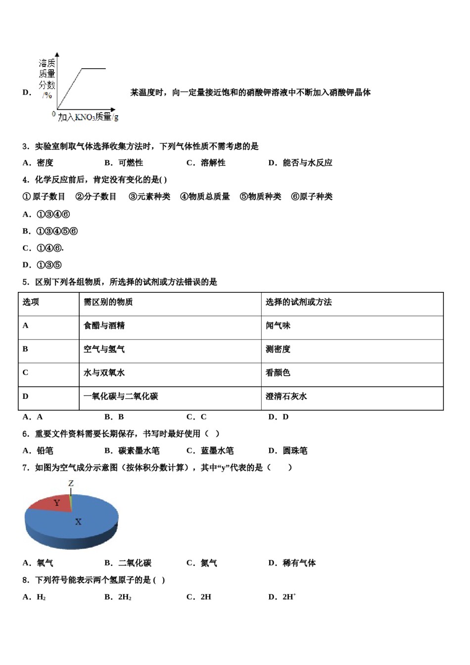 2023-2024学年湖南江永县化学九年级第一学期期末调研试题含解析.doc_第2页