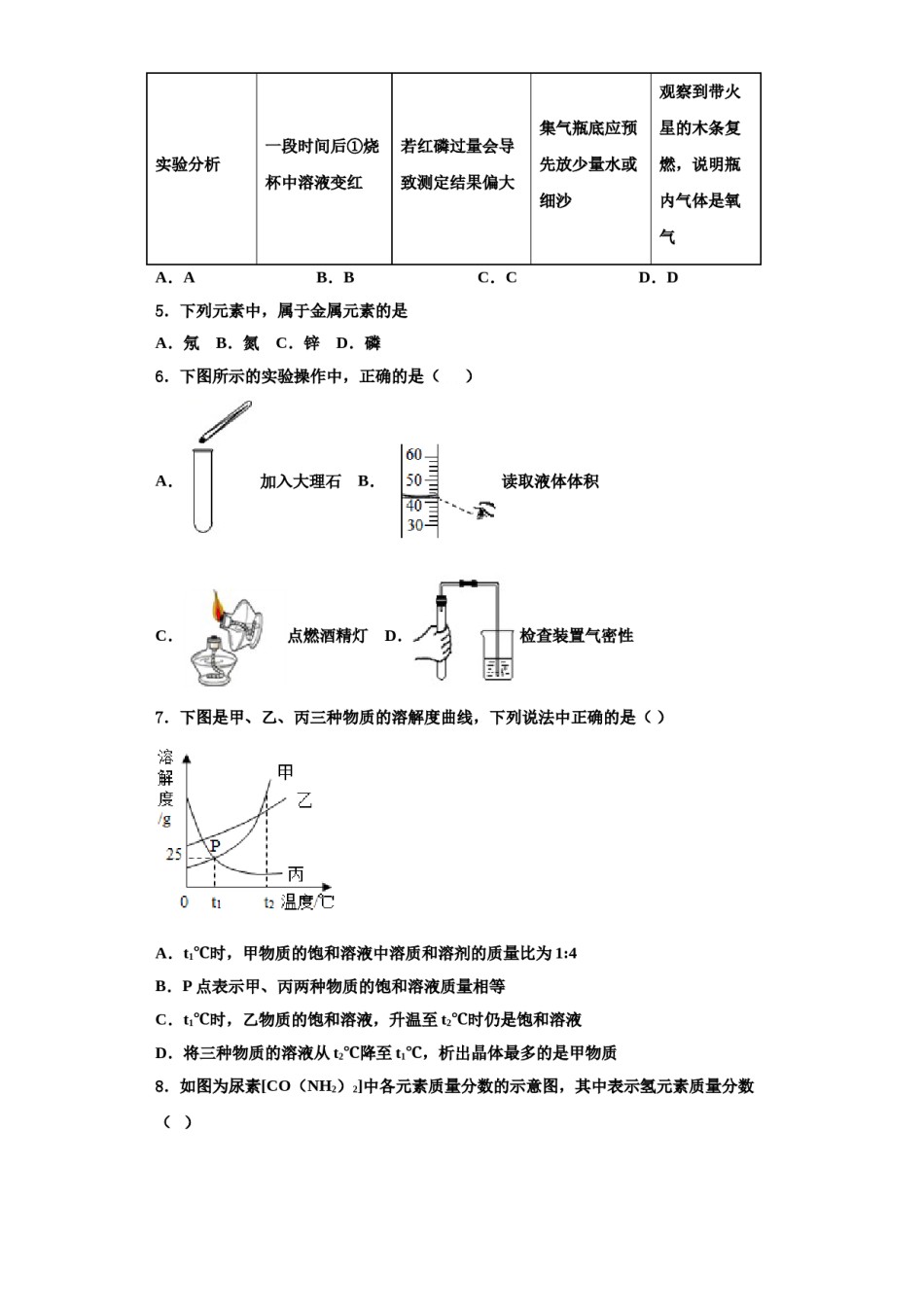 2023-2024学年湖南省娄底市娄底一中学化学九年级第一学期期中质量跟踪监视试题含解析.doc_第2页