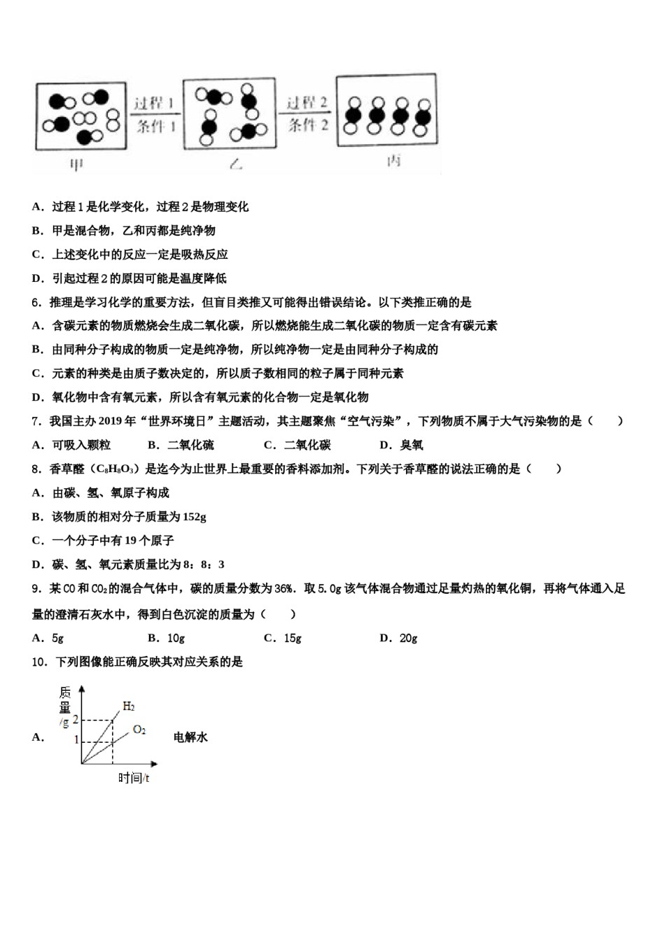 2023-2024学年湖南省岳阳市名校化学九上期末检测试题含解析.doc_第2页