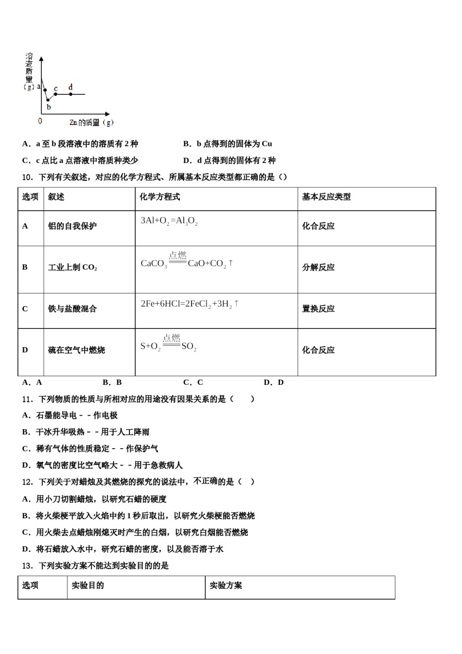 2023-2024学年湖南省师范大附属中学化学九上期末复习检测试题含解析.doc_第3页