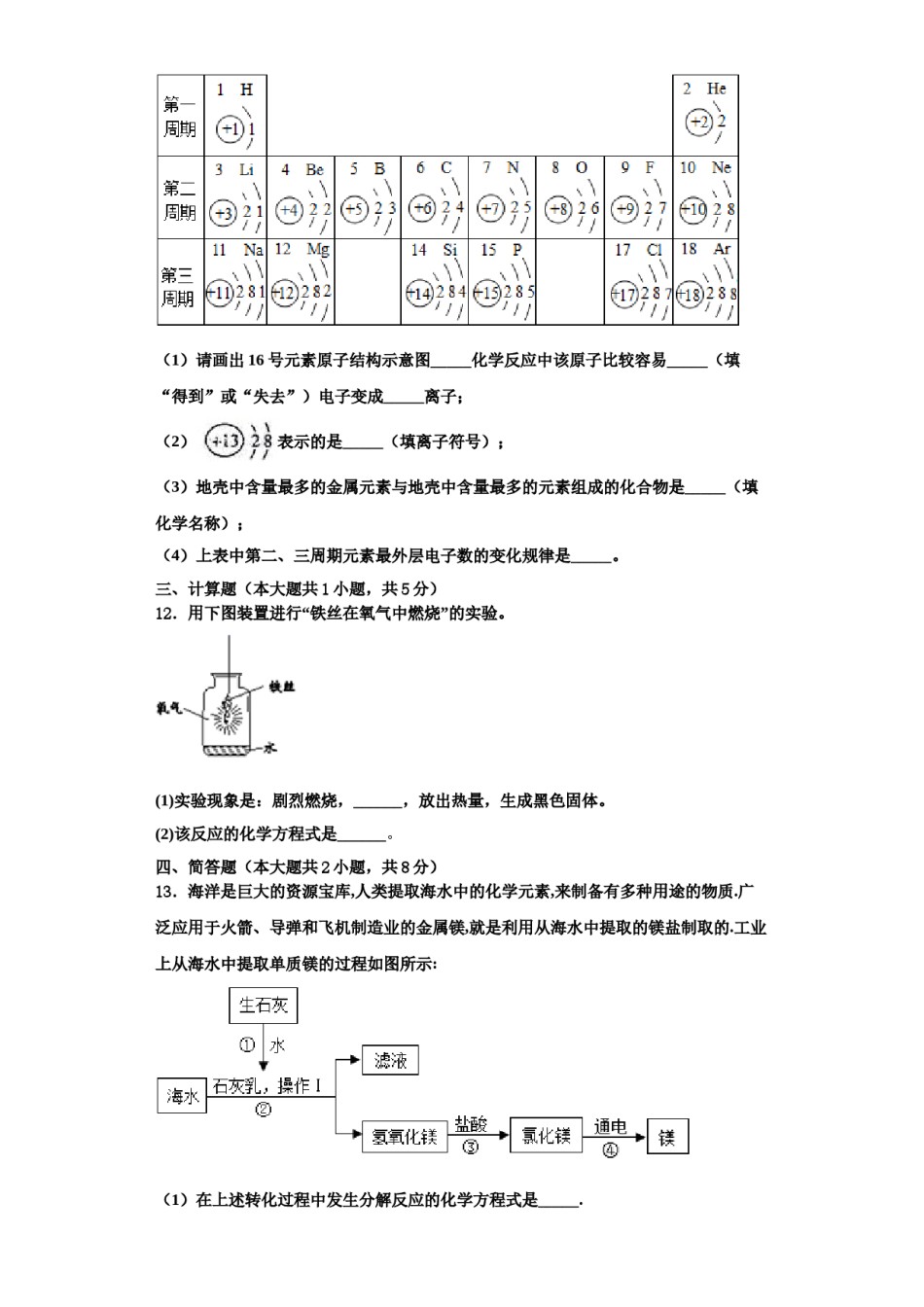 2023-2024学年湖南省广益实验中学化学九上期中综合测试模拟试题含解析.doc_第3页
