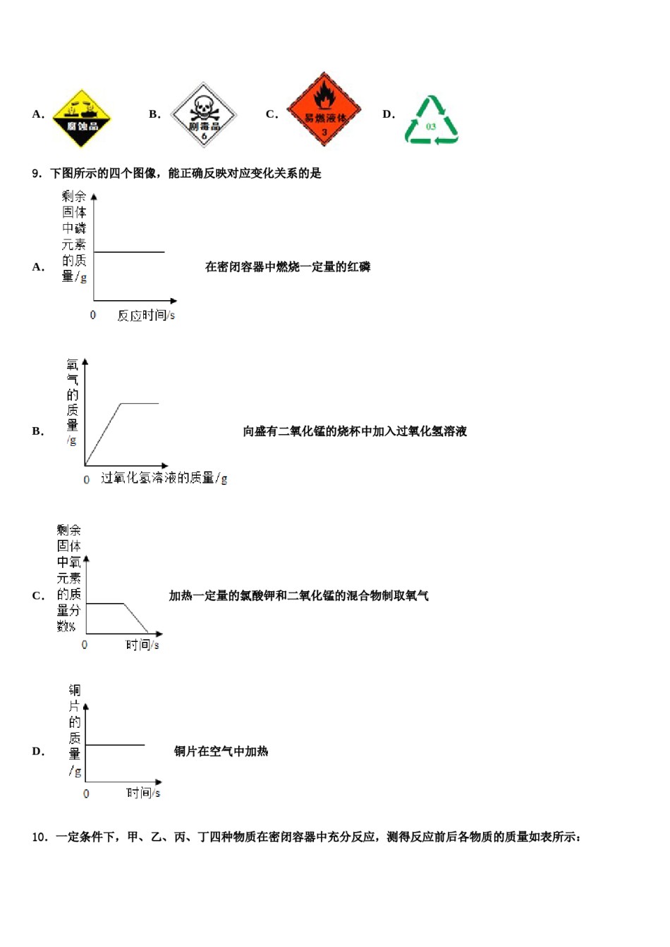 2023-2024学年湖南省湘西州九年级化学第一学期期末质量跟踪监视模拟试题含解析.doc_第3页