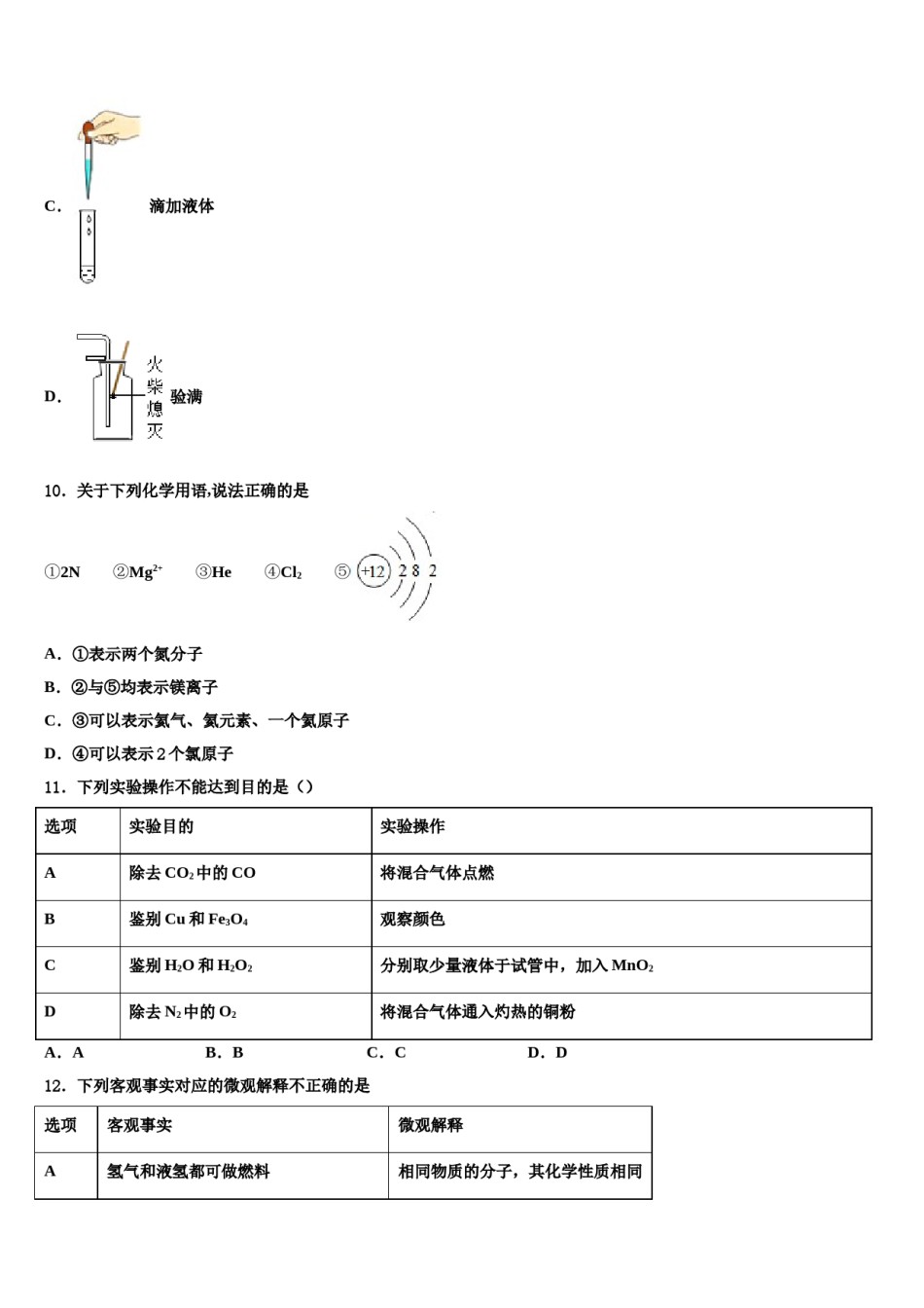 2023-2024学年湖南省邵阳市隆回县化学九年级第一学期期末调研试题含解析.doc_第3页