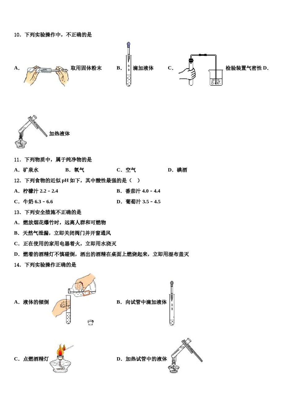 2023-2024学年湖南省长沙市开福区周南中学九年级化学第一学期期末调研试题含解析.doc_第3页