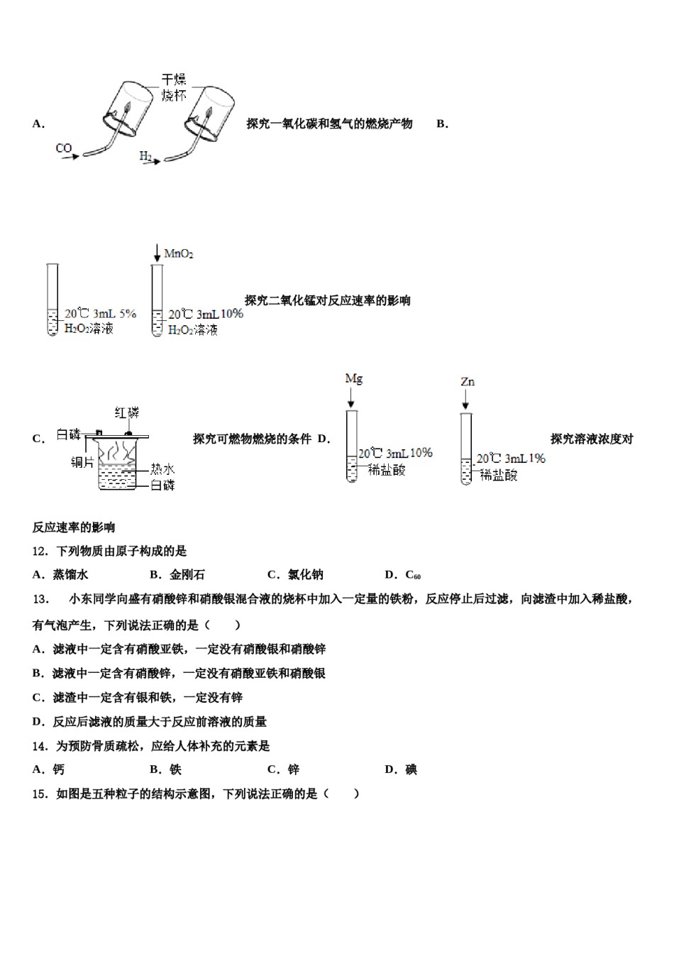 2023-2024学年湖南省长沙市开福区青竹湖湘一外国语学校九年级化学第一学期期末检测模拟试题含解析.doc_第3页