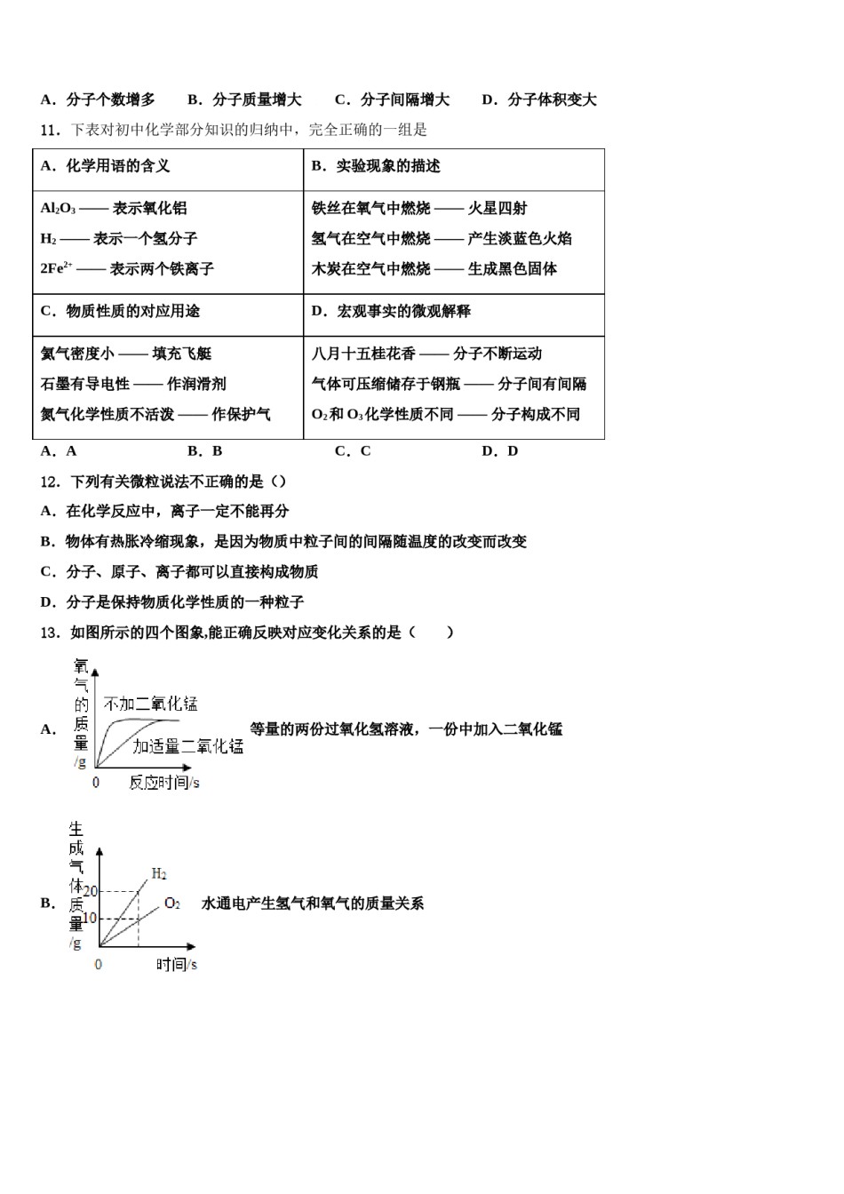 2023-2024学年湖南省长沙市望城区第二中学九年级化学第一学期期末质量检测模拟试题含解析.doc_第3页