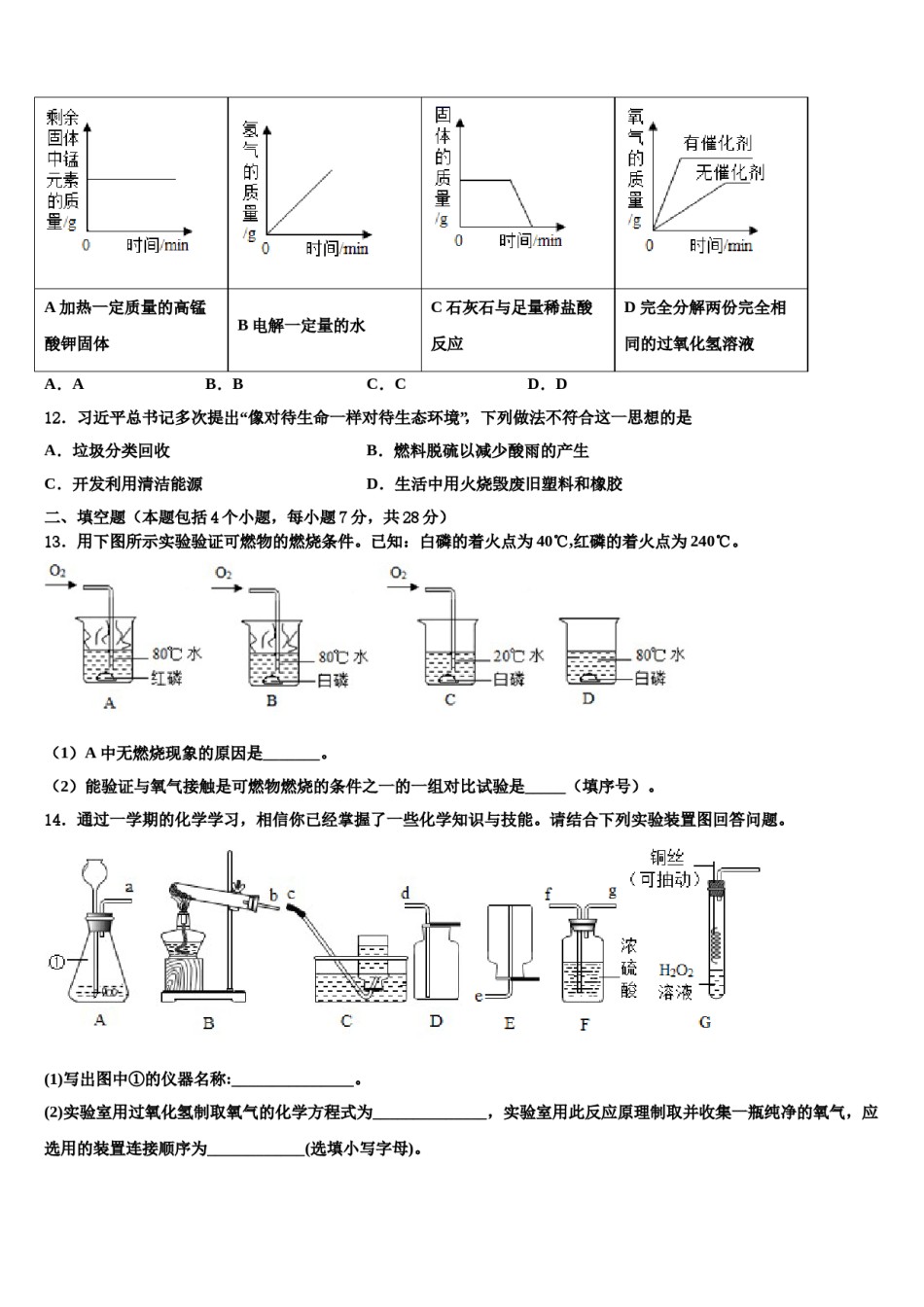 2023-2024学年湖南省长沙市雅实学校化学九上期末联考试题含解析.doc_第3页